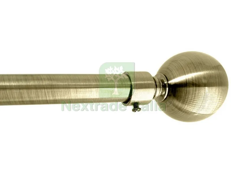 BASTONE PER TENDE GLOBO Estensibile cm. 71¸122 col. Oro antico — Casalinghi e organizzazione — rif. FERX.VIT53869 BASTONE PER TENDE GLOBO Estensibile cm. 71¸122 col. Oro antico — Casalinghi e organizzazione — rif. FERX.VIT53869