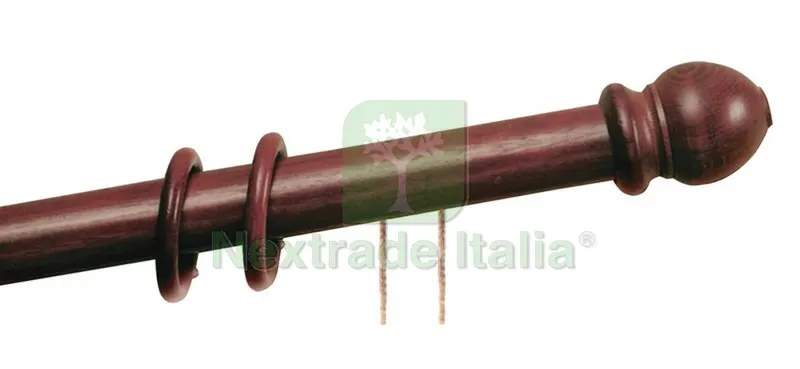 Scorritenda a Corda in Legno Ø mm. 35 col. Noce cm. 200 — Casalinghi e organizzazione — rif. FERX.VIT10536