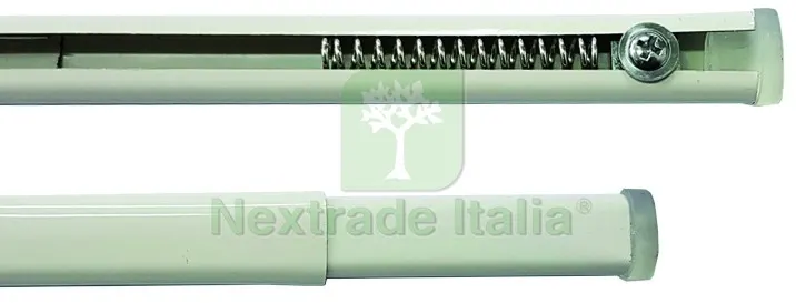 10PZ Scorritenda a Pressione Piatty Col. Bianco cm. 27÷40 — Casalinghi e organizzazione — rif. FERX.VIT58620
