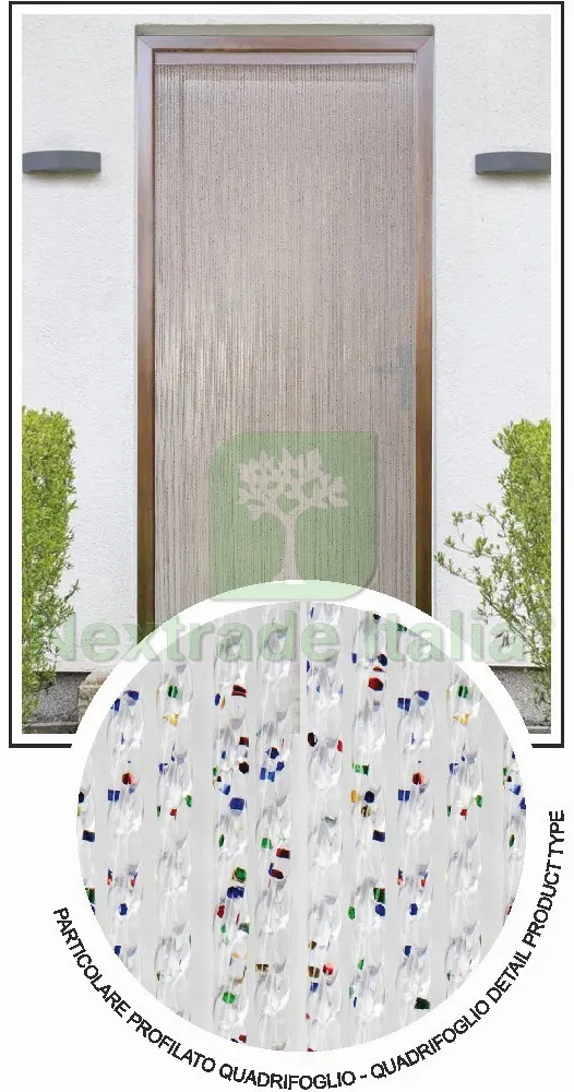 TENDA IN PVC QUADRIFOGLIO cm. 125x230 col. Multicolor — Accessori bagno — rif. FERX.VIT55554 — foto 2