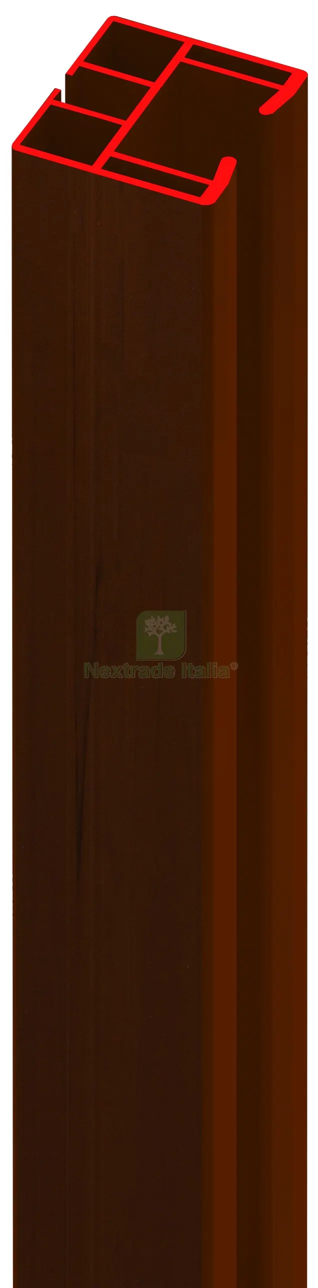 Binario Scorrimento per Porta a Soffietto Monica col. Noce cm. 180 — Casalinghi e organizzazione — rif. FERX.VIT58579