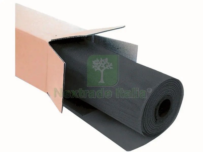 ZANZARIERA A ROTOLO IN ALLUMINIO MT.30 col. Nero Maglia mm.18x16 H. cm.100 — Tende e zanzariere — rif. FERX.VIT44783