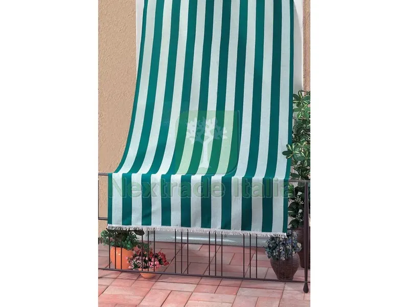 TENDA SOLE RIO CON TUNNEL E FRANGIA cm. 140x300 col. Bianco/Giallo — Tempo libero outdoor — rif. FERX.VIT46543 TENDA SOLE RIO CON TUNNEL E FRANGIA cm. 140x300 col. Bianco/Giallo — Tempo libero outdoor — rif. FERX.VIT46543
