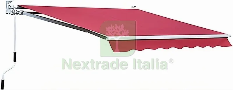 TENDA DA SOLE AVVOLGIBILE A BARRA QUADRA cm. 300x200 col. Bordeaux/Crema — Tende e zanzariere — rif. FERX.VIT56167 TENDA DA SOLE AVVOLGIBILE A BARRA QUADRA cm. 300x200 col. Bordeaux/Crema — Tende e zanzariere — rif. FERX.VIT56167