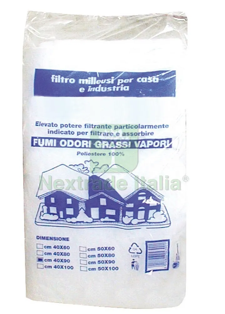 25PZ FILTRO PER CAPPA cm. 40x90 — Protezioni corpo — rif. FERX.VIT10872 25PZ FILTRO PER CAPPA cm. 40x90 — Protezioni corpo — rif. FERX.VIT10872