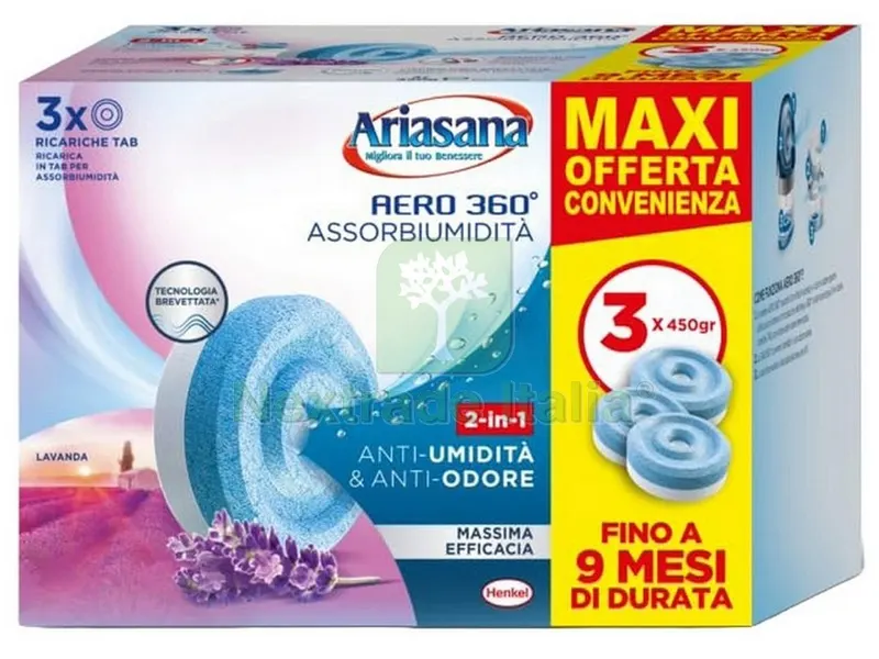 Ricarica Ariasana Aero 360° pz. 3 x 450 gr. Lavanda — Casalinghi e organizzazione — rif. FERX.VIT54055 Ricarica Ariasana Aero 360° pz. 3 x 450 gr. Lavanda — Casalinghi e organizzazione — rif. FERX.VIT54055