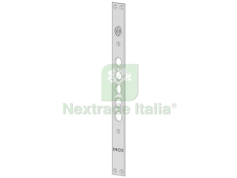 FRONTALE PER SERRATURE PER PORTE BLINDATE, 4 fori, interasse mm. 37 — Serrature e cilindri — rif. FERX.VIT55210