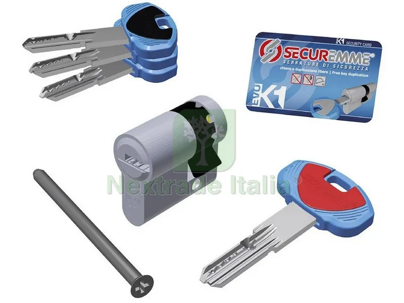 Mezzo Cilindro Cromo Satinato EVOK1 KA 1 chiave mm. 40 (30+10) — Serrature e cilindri — rif. FERX.VIT55138 — foto 3 Mezzo Cilindro Cromo Satinato EVOK1 KA 1 chiave mm. 40 (30+10) — Serrature e cilindri — rif. FERX.VIT55138 — foto 3