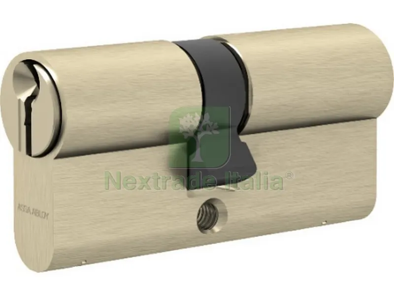 10PZ CILINDRO SAGOMATO GEMMA Ottone Nichelato mm. 55 (27,5-27,5) — Serrature e cilindri — rif. FERX.VIT52698