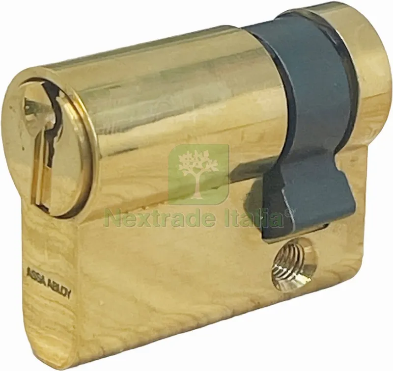 10PZ Cilindro Monoprofilo Sagomato Gemma Ottone Lucido mm. 40 (30-10) — Serrature e cilindri — rif. FERX.VIT52697