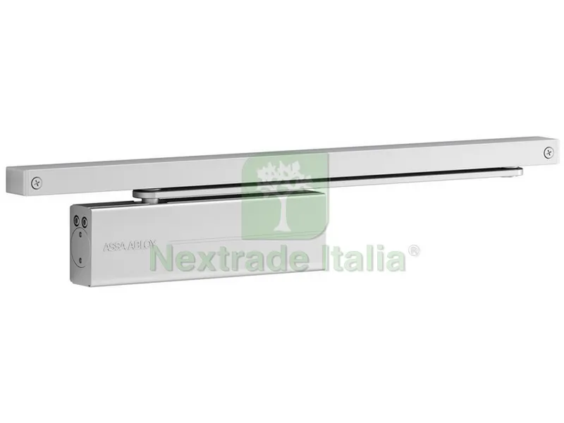 CHIUDIPORTA AEREO BRACCIO A SLITTA Art. DC175 x porte mm. 950¸1100 Argento — Ferramenta porte e finestre — rif. FERX.VIT52771