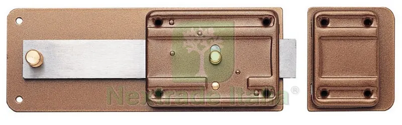 2PZ Ferroglietto Serratura Legno Applicare 7M+S ART. 330 - Cilindro Fisso E. 50 — Serrature e cilindri — rif. FERX.VIT2275