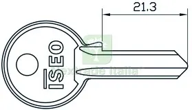 10PZ CHIAVE GREZZA PER LUCCHETTO CITY 3 Spine Lunghezza mm. 21,3 — Serrature e cilindri — rif. FERX.VIT58243