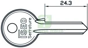 10PZ CHIAVE GREZZA PER LUCCHETTO CITY 5 Spine Lunghezza mm. 24,3 — Serrature e cilindri — rif. FERX.VIT58245 10PZ CHIAVE GREZZA PER LUCCHETTO CITY 5 Spine Lunghezza mm. 24,3 — Serrature e cilindri — rif. FERX.VIT58245