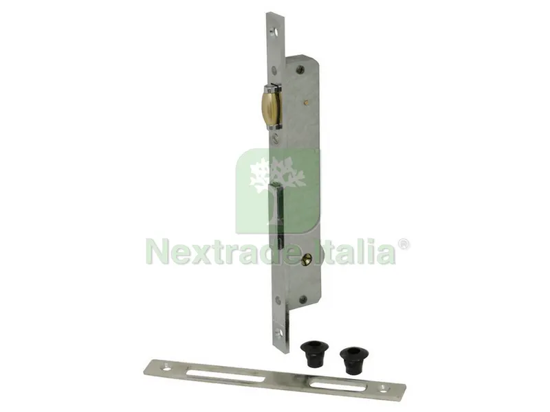 2PZ Serratura Alluminio Infilare 1M con Rullo ART. 902 K E.16 - F.16 — Serrature e cilindri — rif. FERX.VIT37185 2PZ Serratura Alluminio Infilare 1M con Rullo ART. 902 K E.16 - F.16 — Serrature e cilindri — rif. FERX.VIT37185