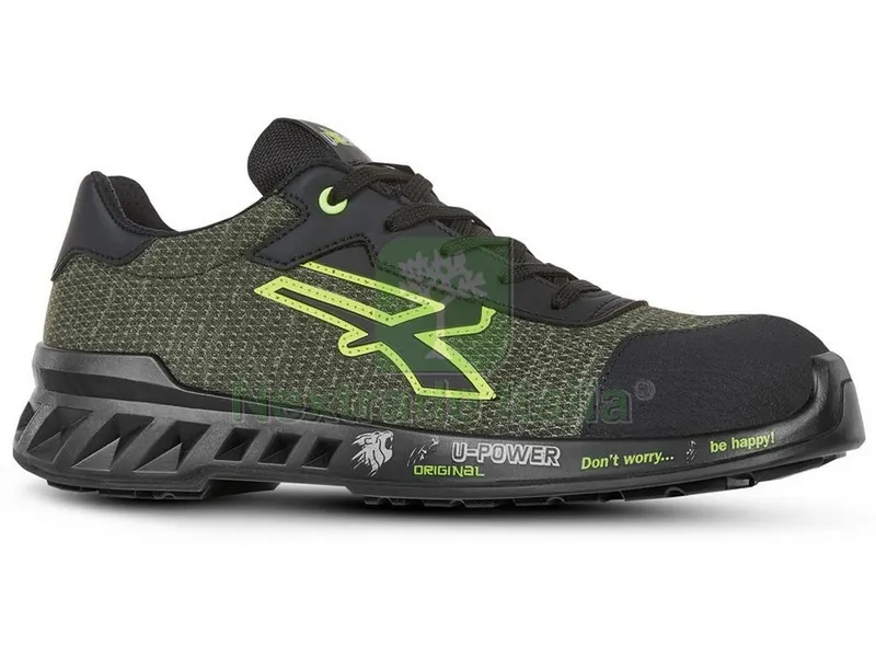 SCARPE ANTINFORTUNISTICA BASSE S1P SRC ESD REDLEVE ROBIN Col. Nero/Verde Mi Mis. 41 — Calzature antinfortunistiche — rif. FERX.VIT51519