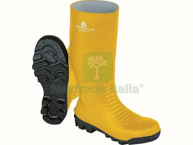 Stivali Antinfortunistica in PVC Ginocchio BRONZE2 S5 SRA Col. Giallo Mis. 39 — Calzature antinfortunistiche — rif. FERX.VIT53930