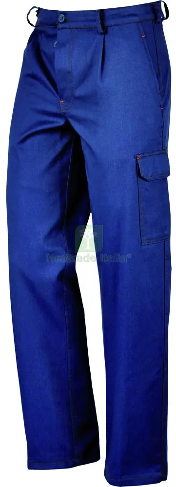 PANTALONE 100% COTONE CARGO Col. Blu Tg. 48 — Protezioni corpo — rif. FERX.VIT59935