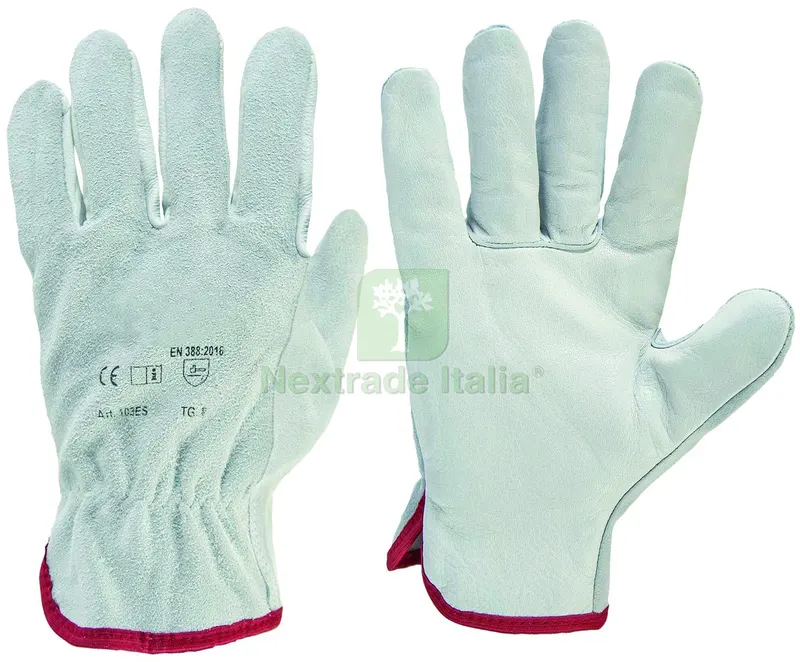 10PAIA Guanti in Pelle Bovino Dorso in Crosta tg.11 — Guanti da lavoro — rif. FERX.VIT59657