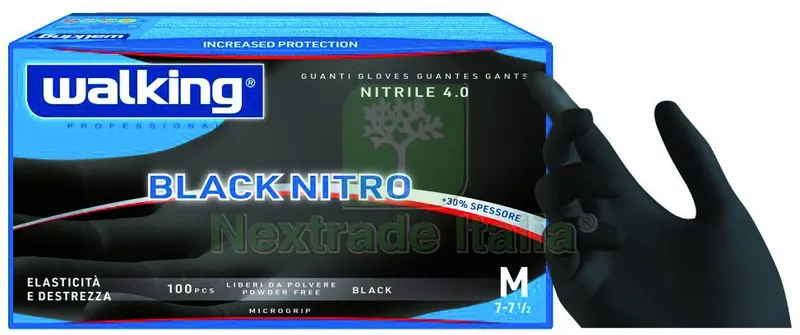 GUANTI MONOUSO IN NITRILE BLACK DPI 3 CF.100 PZ Col. Nero tg. 7/7,5 (M) — Guanti da lavoro — rif. FERX.VIT58433 — foto 2 GUANTI MONOUSO IN NITRILE BLACK DPI 3 CF.100 PZ Col. Nero tg. 7/7,5 (M) — Guanti da lavoro — rif. FERX.VIT58433 — foto 2