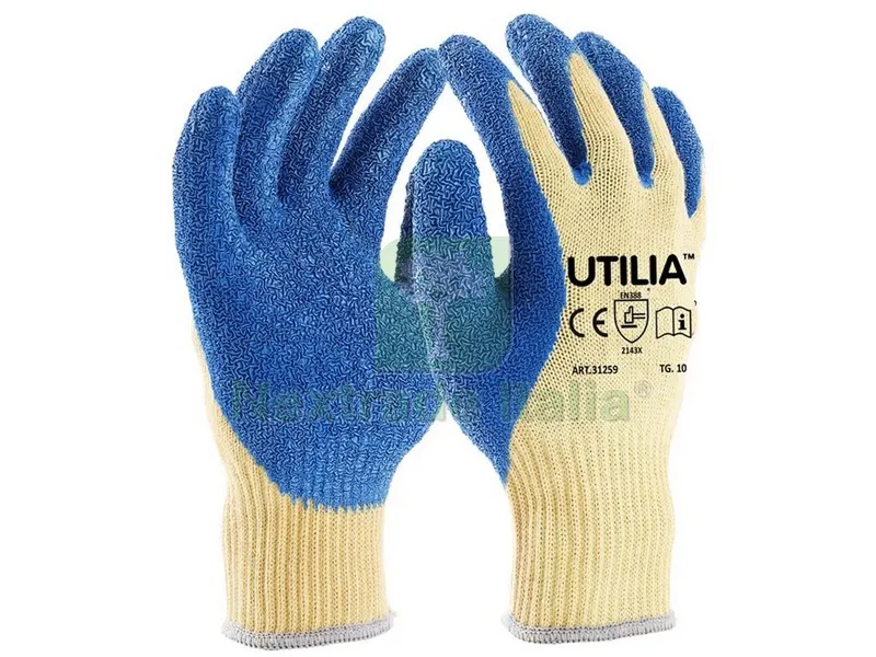 12PAIA GUANTI IN LATTICE/COTONE Col. Blu tg.10 — Guanti da lavoro — rif. FERX.VIT31259