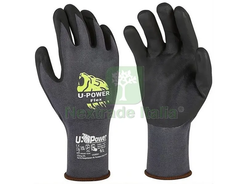 12PAIA GUANTI DA LAVORO FLEX IN NYLON/NITRILE Col. Grigio/Nero tg. 9 — Guanti da lavoro — rif. FERX.VIT54876 12PAIA GUANTI DA LAVORO FLEX IN NYLON/NITRILE Col. Grigio/Nero tg. 9 — Guanti da lavoro — rif. FERX.VIT54876