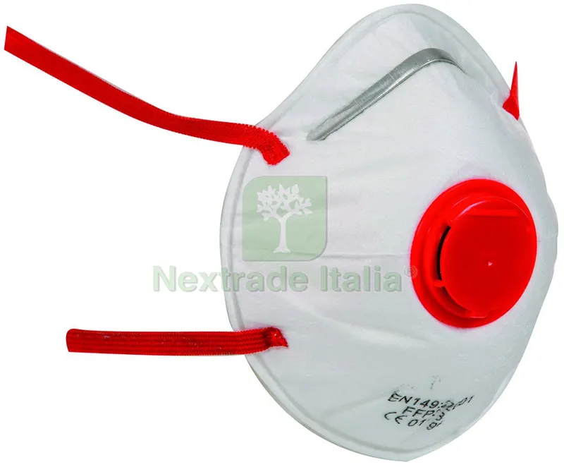 10PZ Mascherina Antipolvere con Valvola FFP3 — Protezioni corpo — rif. FERX.VIT59256 10PZ Mascherina Antipolvere con Valvola FFP3 — Protezioni corpo — rif. FERX.VIT59256