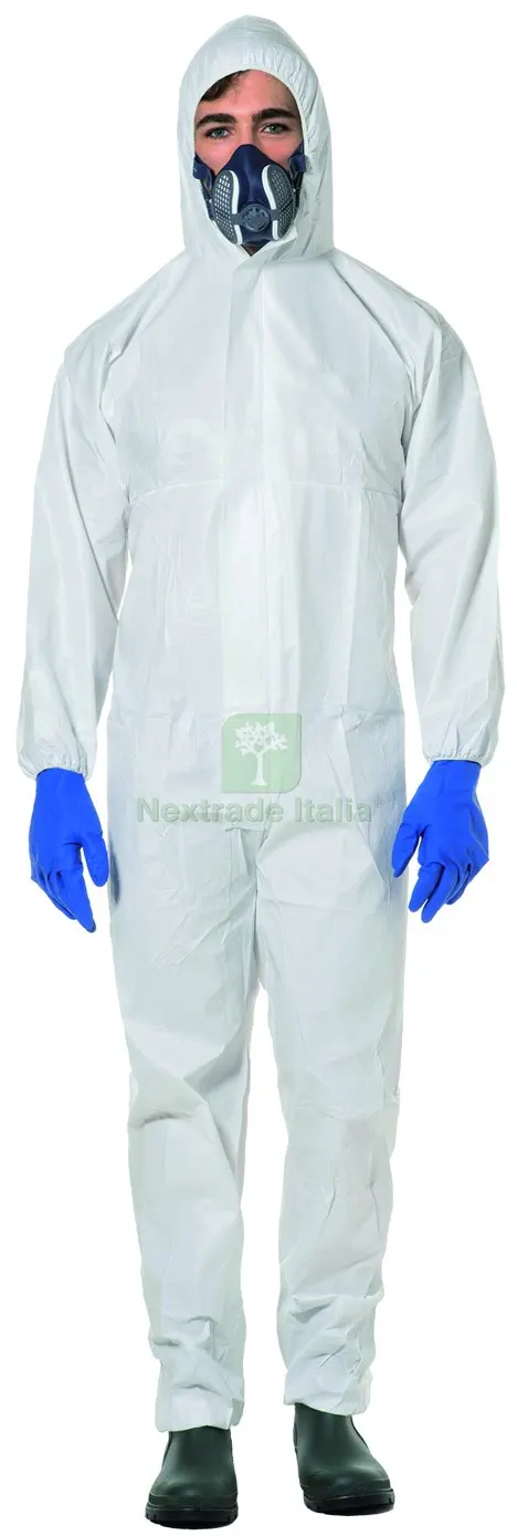 Tuta di Protezione in Tessuto Laminato DPI III Tipo 5/6 CE-0624 Col. Bianco Mis. L — Arredo — rif. FERX.VIT59644 Tuta di Protezione in Tessuto Laminato DPI III Tipo 5/6 CE-0624 Col. Bianco Mis. L — Arredo — rif. FERX.VIT59644