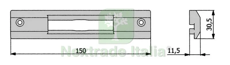 Contropiastra Nylon Art. 02881 N — Serrature e cilindri — rif. FERX.VIT25071 Contropiastra Nylon Art. 02881 N — Serrature e cilindri — rif. FERX.VIT25071