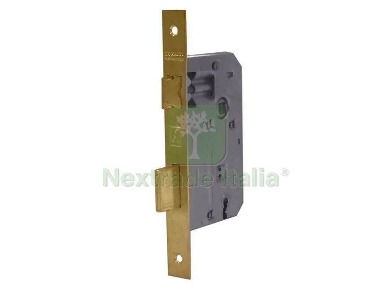 Serratura Legno Patent Infilare B/Quadro ART.42- F/Ottonato E.50 — Serrature e cilindri — rif. FERX.VIT51871 Serratura Legno Patent Infilare B/Quadro ART.42- F/Ottonato E.50 — Serrature e cilindri — rif. FERX.VIT51871