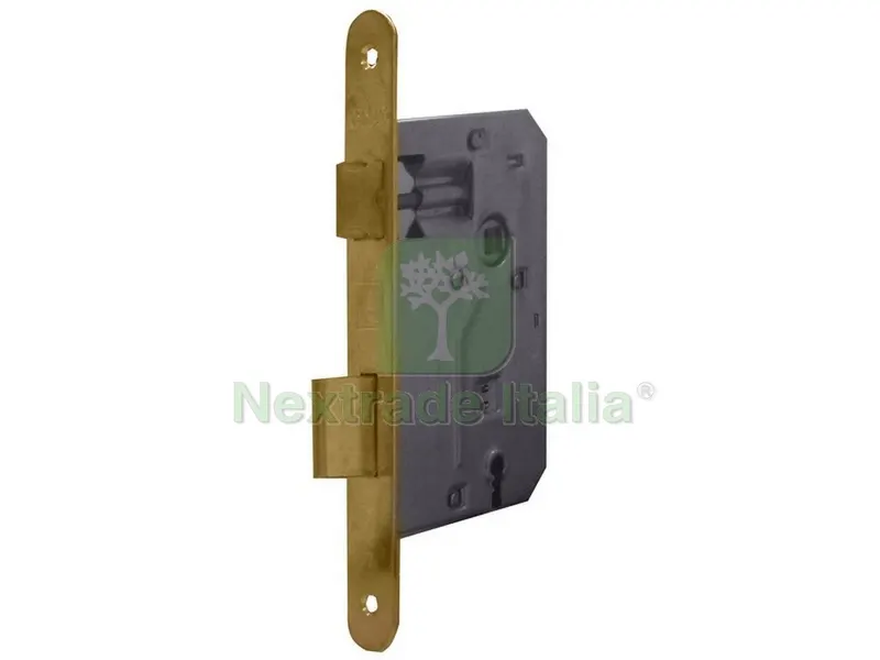 Serratura Legno Patent Infilare B/Tondo ART.42- F/Ottonato E.45 — Serrature e cilindri — rif. FERX.VIT51884 Serratura Legno Patent Infilare B/Tondo ART.42- F/Ottonato E.45 — Serrature e cilindri — rif. FERX.VIT51884