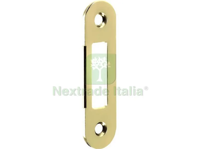 CONTROPIASTRA B/TONDO mm.240x22 ottone lucido — Serrature e cilindri — rif. FERX.VIT52862