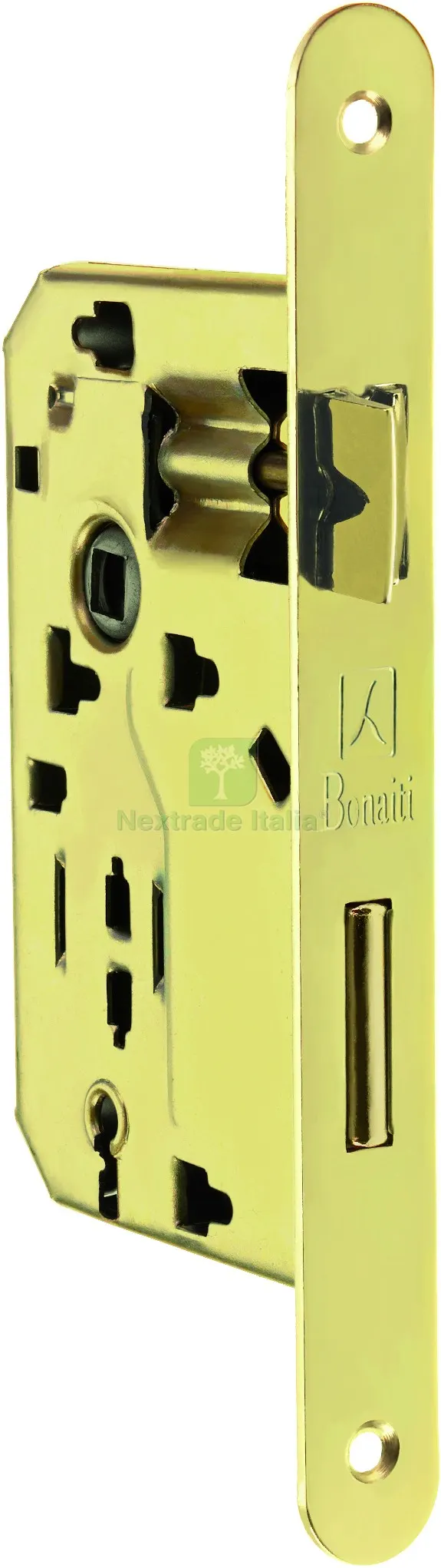 SERRATURA LEGNO PATENT INF. B/TONDO Art. 042T - ottonato lucido E.40 — Serrature e cilindri — rif. FERX.VIT57689 SERRATURA LEGNO PATENT INF. B/TONDO Art. 042T - ottonato lucido E.40 — Serrature e cilindri — rif. FERX.VIT57689