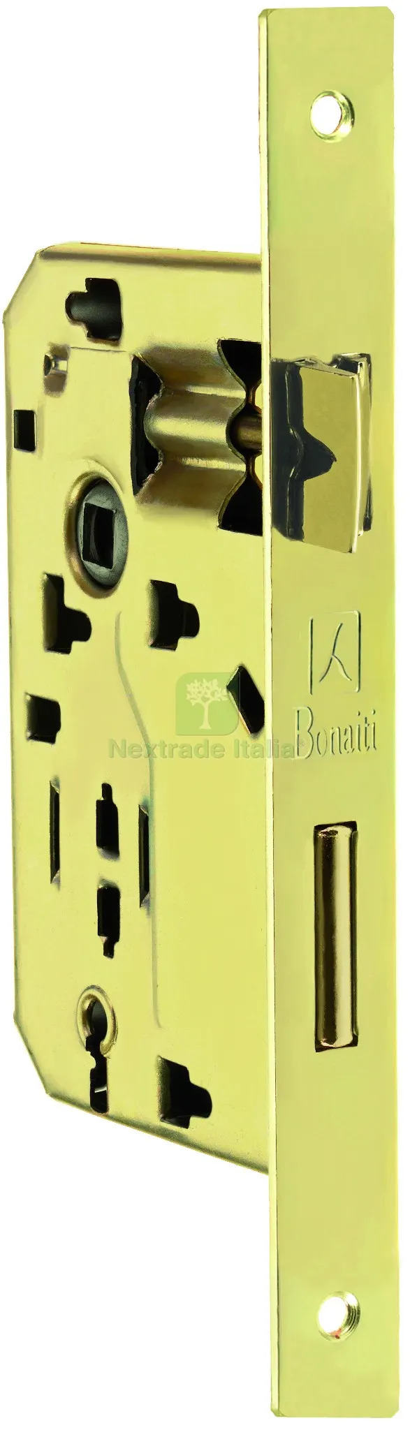 Serratura Legno Patent INF. B/Quadro Art. 042P - ottonato lucido E.50 — Serrature e cilindri — rif. FERX.VIT57677