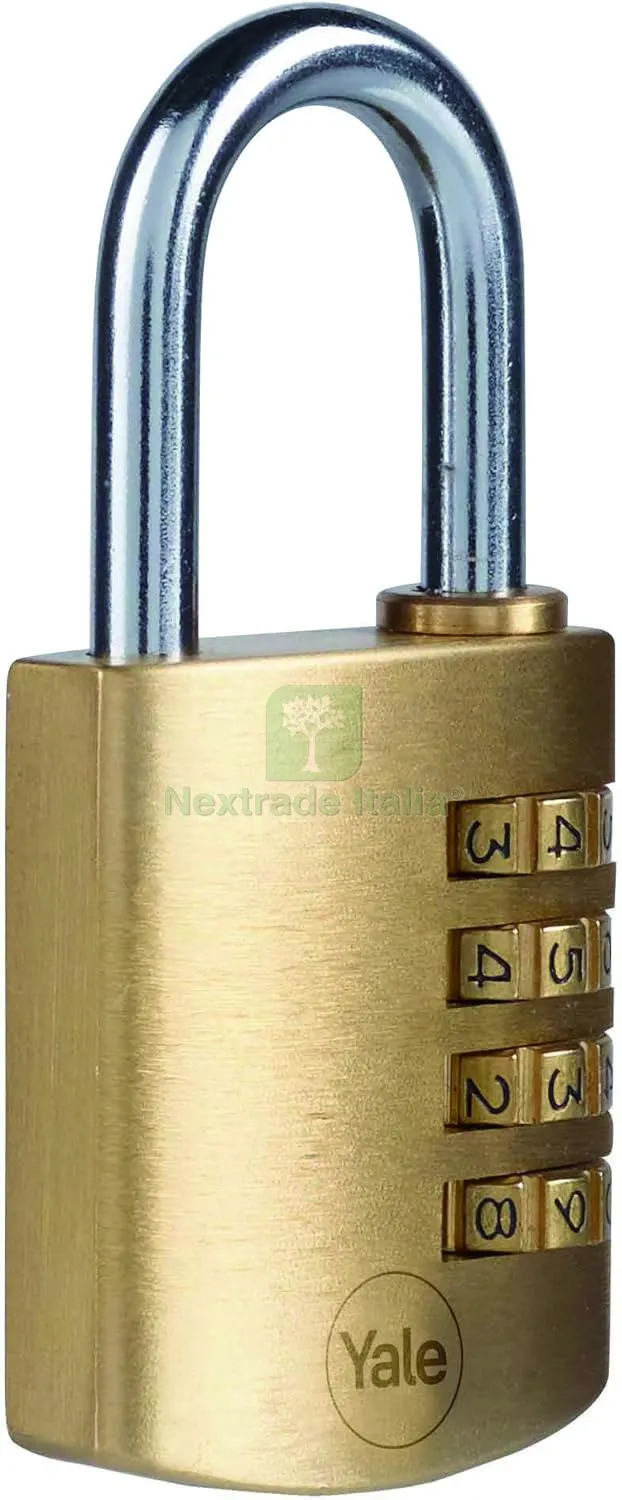 LUCCHETTO DI SICUREZZA CON COMBINAZIONE mm. 32 Corpo ottone - Arco acciaio — Lucchetti e catene — rif. FERX.VIT58976