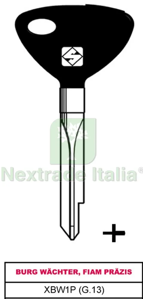 5PZ Chiave a Croce Ferro XBW1P (G.VAN 0) Burg W - Chter, Fiam PR-ZIS — Ferramenta porte e finestre — rif. FERX.VIT28557