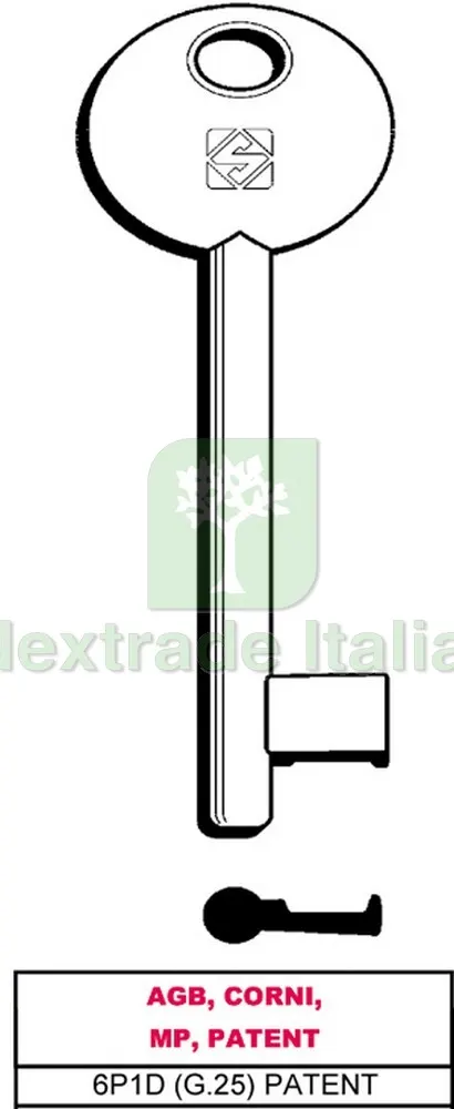 5PZ CHIAVE A MAPPA 6P1D (G.VAZ 0) PATENT AGB, CORNI, MP, PATENT — Chiavi e ricambi auto — rif. FERX.VIT26619 5PZ CHIAVE A MAPPA 6P1D (G.VAZ 0) PATENT AGB, CORNI, MP, PATENT — Chiavi e ricambi auto — rif. FERX.VIT26619