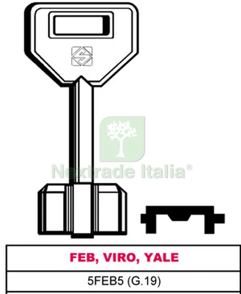 5PZ CHIAVE A POMPA 5FEB5 (G.VAT 0) FEB, VIRO, YALE — Chiavi grezze e duplicati — rif. FERX.VIT8949 5PZ CHIAVE A POMPA 5FEB5 (G.VAT 0) FEB, VIRO, YALE — Chiavi grezze e duplicati — rif. FERX.VIT8949
