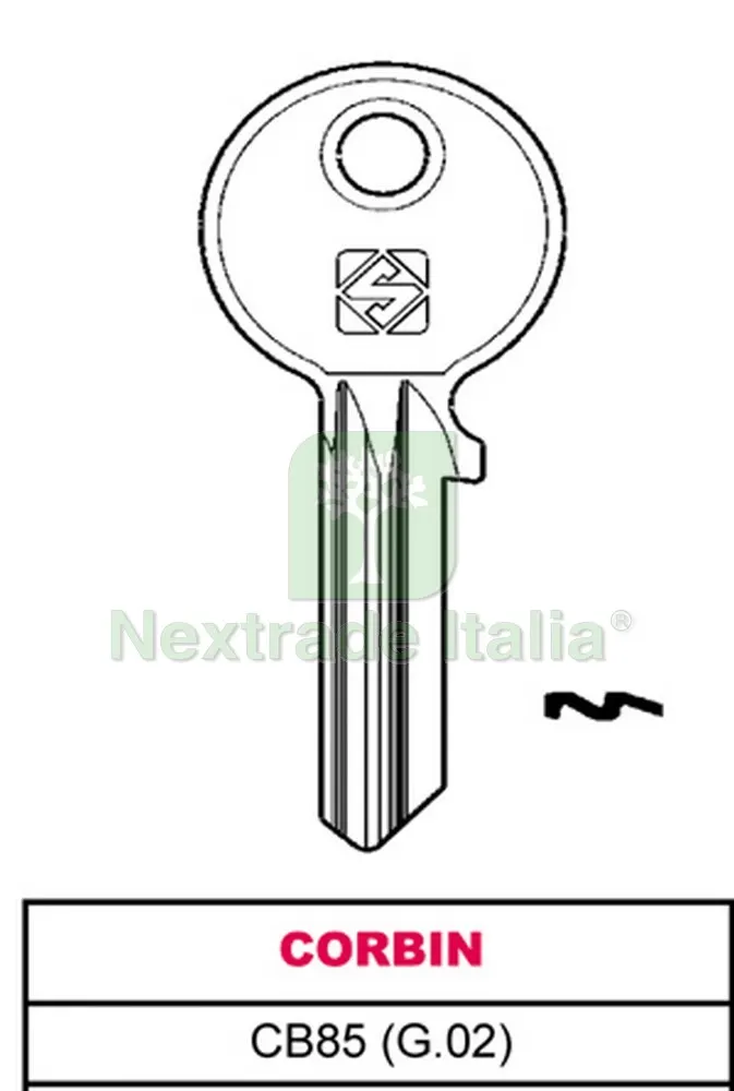 20PZ Chiave ASC CB85 (G.VAC 4) Corbin — Serrature e cilindri — rif. FERX.VIT23111