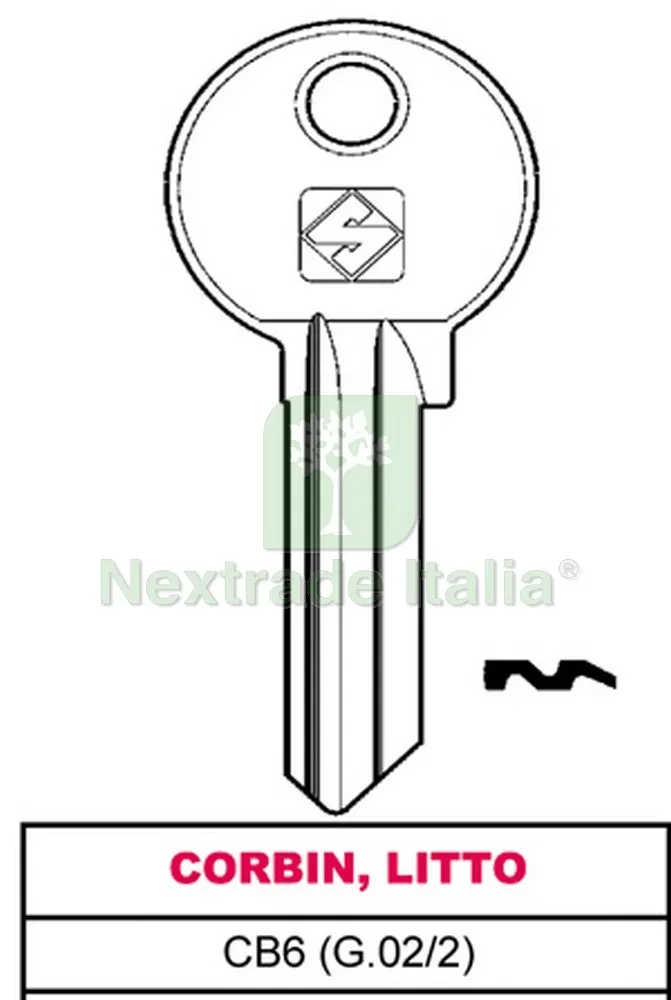 100PZ CHIAVE ASC CB6 (G.VAC 2) CORBIN, LITTO — Serrature e cilindri — rif. FERX.VIT10495 100PZ CHIAVE ASC CB6 (G.VAC 2) CORBIN, LITTO — Serrature e cilindri — rif. FERX.VIT10495