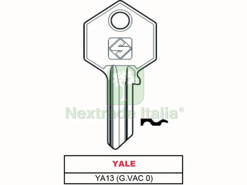 20PZ CHIAVE ASC YA13 (G.VAC 0) YALE — Serrature e cilindri — rif. FERX.VIT54665