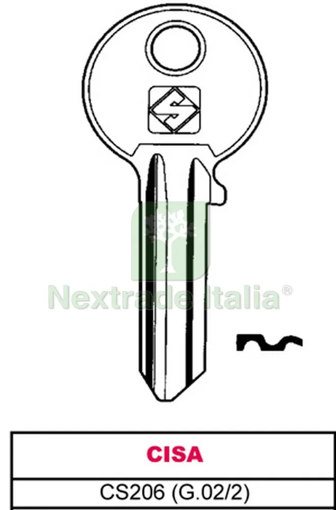 100PZ CHIAVE ASC CS206 (G.VAC 2) CISA — Serrature e cilindri — rif. FERX.VIT4900 100PZ CHIAVE ASC CS206 (G.VAC 2) CISA — Serrature e cilindri — rif. FERX.VIT4900