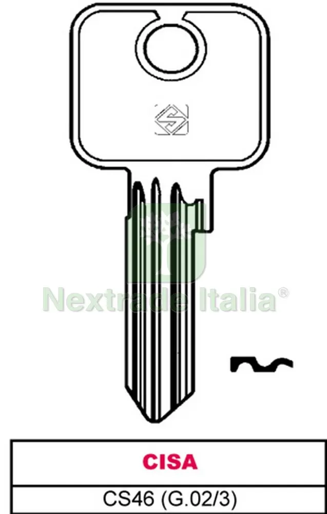 10PZ Chiave ASC CS46 (G.VAC 3) Cisa — Serrature e cilindri — rif. FERX.VIT28567