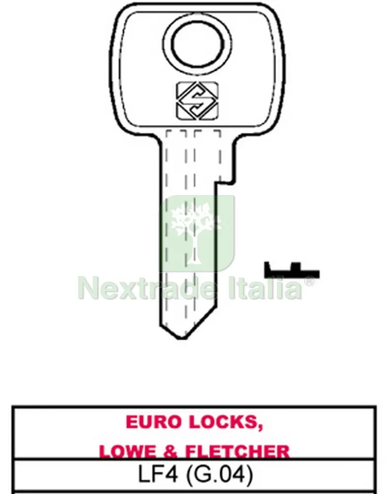 10PZ Chiave ASC LF4 (G.VAE 0) Euro Locks, Lowe & Fletcher — Serrature e cilindri — rif. FERX.VIT28578