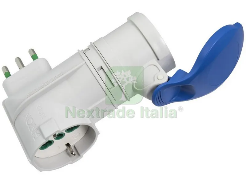 4PZ ADATTATORE INDUSTRIALE CEE spina 16A/ 1 presa schuko+1 presa CEE 16A — Interruttori e prese — rif. FERX.VIT44814 4PZ ADATTATORE INDUSTRIALE CEE spina 16A/ 1 presa schuko+1 presa CEE 16A — Interruttori e prese — rif. FERX.VIT44814