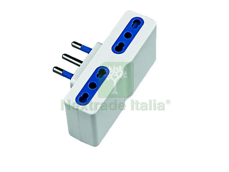 5PZ ADATTATORE QUADRUPLO 2P+T spina 16A/4 prese 10/16A — Interruttori e prese — rif. FERX.VIT26425