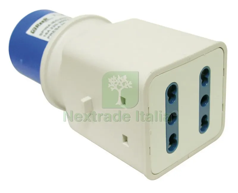 10PZ ADATTATORE INDUSTRIALE CEE spina industriale/2 prese bipasso 2P+T — Illuminazione — rif. FERX.VIT26438 10PZ ADATTATORE INDUSTRIALE CEE spina industriale/2 prese bipasso 2P+T — Illuminazione — rif. FERX.VIT26438