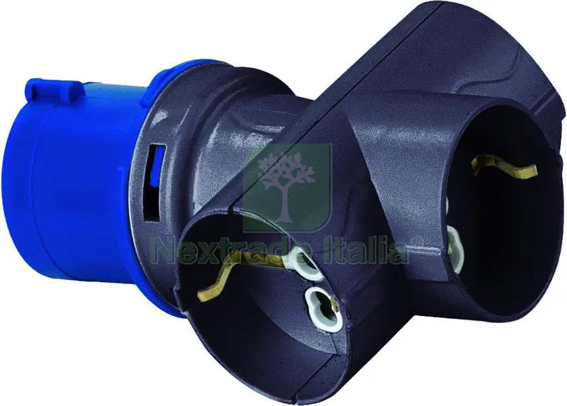 ADATTATORE INDUSTRIALE 1879 3 prese schuko bivalenti 230V - IP20 — Interruttori e prese — rif. FERX.VIT56934
