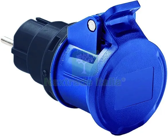 ADATTATORE INDUSTRIALE 1868 spina schuko 2P+T 16A presa 2P+T 16A 230V - IP20 — Interruttori e prese — rif. FERX.VIT56936 ADATTATORE INDUSTRIALE 1868 spina schuko 2P+T 16A presa 2P+T 16A 230V - IP20 — Interruttori e prese — rif. FERX.VIT56936