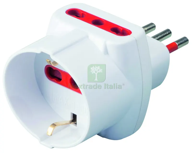 ADATTATORE TRIPLO RS78045T spina 2P+T 10A - prese 2 x 10/16A + 1 schuko — Interruttori e prese — rif. FERX.VIT58556 ADATTATORE TRIPLO RS78045T spina 2P+T 10A - prese 2 x 10/16A + 1 schuko — Interruttori e prese — rif. FERX.VIT58556